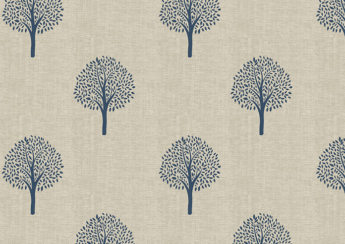 Emily Bond Yew Tree, Navy - Roman Blind - Image 7